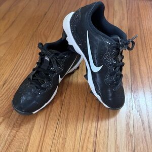 Nike Black and White Baseball Cleats